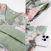 image:imageGRACE KARIN Womens Floral Long Sleeve DressElegance Wedding Guest DressesV Neck Flowy Boho Maxi Dress with PocketGreen With Pink Yellow Flowers