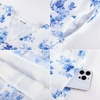 image:imageGRACE KARIN Womens Floral Long Sleeve DressElegance Wedding Guest DressesV Neck Flowy Boho Maxi Dress with PocketWhite With Blue Flowers
