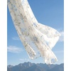 image:imageGRACE KARIN Womens Floral Long Sleeve DressElegance Wedding Guest DressesV Neck Flowy Boho Maxi Dress with PocketWhite With Light Blue Flowers