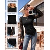 image:imageGRACE KARIN Womens Lace Long Sleeve Going Out Tops 2026 Fall Ruched Y2K Clothes Bell Sleeve Boat Neck Cute Shirt AsymmetricalBlack Rose Lace
