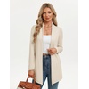 image:imageGRACE KARIN Womens Lightweight Long Sleeve Cardigan Sweaters Open Front Knit Draped Cardigans Business Casual CoatsBeige