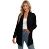 image:imageGRACE KARIN Womens Lightweight Long Sleeve Cardigan Sweaters Open Front Knit Draped Cardigans Business Casual CoatsBlack