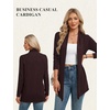 image:imageGRACE KARIN Womens Lightweight Long Sleeve Cardigan Sweaters Open Front Knit Draped Cardigans Business Casual CoatsCoffee