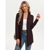image:imageGRACE KARIN Womens Lightweight Long Sleeve Cardigan Sweaters Open Front Knit Draped Cardigans Business Casual CoatsCoffee