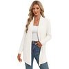 image:imageGRACE KARIN Womens Lightweight Long Sleeve Cardigan Sweaters Open Front Knit Draped Cardigans Business Casual CoatsIvory White