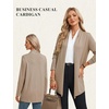 image:imageGRACE KARIN Womens Lightweight Long Sleeve Cardigan Sweaters Open Front Knit Draped Cardigans Business Casual CoatsKhaki