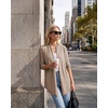 image:imageGRACE KARIN Womens Lightweight Long Sleeve Cardigan Sweaters Open Front Knit Draped Cardigans Business Casual CoatsKhaki