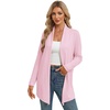 image:imageGRACE KARIN Womens Lightweight Long Sleeve Cardigan Sweaters Open Front Knit Draped Cardigans Business Casual CoatsLight Pink
