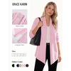 image:imageGRACE KARIN Womens Lightweight Long Sleeve Cardigan Sweaters Open Front Knit Draped Cardigans Business Casual CoatsLight Pink
