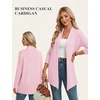 image:imageGRACE KARIN Womens Lightweight Long Sleeve Cardigan Sweaters Open Front Knit Draped Cardigans Business Casual CoatsLight Pink