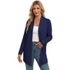 image:imageGRACE KARIN Womens Lightweight Long Sleeve Cardigan Sweaters Open Front Knit Draped Cardigans Business Casual CoatsNavy Blue