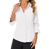 image:imageGRACE KARIN Womens Button Down ShirtsLong Sleeve Collared Dress ShirtWrinkleFree Work Blouse Office Tops 2026 Fall OutfitsWhite