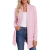 image:imageGRACE KARIN Womens Lightweight Long Sleeve Cardigan Sweaters Open Front Knit Draped Cardigans Business Casual CoatsLight Pink