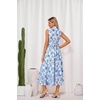 image:imageGRACE KARIN Womens 2026 Summer Sleeveless Floral Flowy Casual Dresses Boho Tie Belt A Line Shirt Midi Dress with PocketBlue