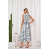 image:imageGRACE KARIN Womens 2026 Summer Sleeveless Floral Flowy Casual Dresses Boho Tie Belt A Line Shirt Midi Dress with PocketGreen