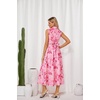 image:imageGRACE KARIN Womens 2026 Summer Sleeveless Floral Flowy Casual Dresses Boho Tie Belt A Line Shirt Midi Dress with PocketPink Flower