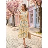 image:imageGRACE KARIN Womens 2026 Summer Sleeveless Floral Flowy Casual Dresses Boho Tie Belt A Line Shirt Midi Dress with PocketYellow