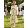 image:imageGRACE KARIN Womens 2026 Summer Sleeveless Floral Flowy Casual Dresses Boho Tie Belt A Line Shirt Midi Dress with PocketYellow