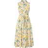 image:imageGRACE KARIN Womens 2026 Summer Sleeveless Floral Flowy Casual Dresses Boho Tie Belt A Line Shirt Midi Dress with PocketYellow