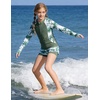 image:imageGRACE KARIN Girls Rash Guard Swimsuit Long Sleeve Two Piece Bathing Suit UPF 50 Summer Swimwear Size 612YGreen Coconut Tree