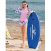 image:imageGRACE KARIN Girls Rash Guard Swimsuit Long Sleeve Two Piece Bathing Suit UPF 50 Summer Swimwear Size 612YPink Coconut Tree