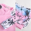 image:imageGRACE KARIN Girls Rash Guard Swimsuit Long Sleeve Two Piece Bathing Suit UPF 50 Summer Swimwear Size 612YPink Coconut Tree