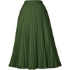 image:imageGRACE KARIN Pleated Midi Skirt for WomenChiffon Elastic High Waist Knee Length SkirtsSwing Flare ALine OutfitsAmry Green