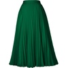 image:imageGRACE KARIN Pleated Midi Skirt for WomenChiffon Elastic High Waist Knee Length SkirtsSwing Flare ALine OutfitsDark Green