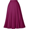 image:imageGRACE KARIN Pleated Midi Skirt for WomenChiffon Elastic High Waist Knee Length SkirtsSwing Flare ALine OutfitsDark Purple