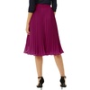 image:imageGRACE KARIN Pleated Midi Skirt for WomenChiffon Elastic High Waist Knee Length SkirtsSwing Flare ALine OutfitsDark Purple