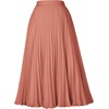 image:imageGRACE KARIN Pleated Midi Skirt for WomenChiffon Elastic High Waist Knee Length SkirtsSwing Flare ALine OutfitsDark Salmon
