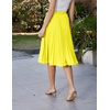 image:imageGRACE KARIN Pleated Midi Skirt for WomenChiffon Elastic High Waist Knee Length SkirtsSwing Flare ALine OutfitsLemon Tonic