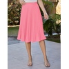 image:imageGRACE KARIN Pleated Midi Skirt for WomenChiffon Elastic High Waist Knee Length SkirtsSwing Flare ALine OutfitsPastel Pink