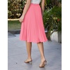 image:imageGRACE KARIN Pleated Midi Skirt for WomenChiffon Elastic High Waist Knee Length SkirtsSwing Flare ALine OutfitsPastel Pink