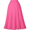 image:imageGRACE KARIN Pleated Midi Skirt for WomenChiffon Elastic High Waist Knee Length SkirtsSwing Flare ALine OutfitsRose Pink