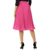 image:imageGRACE KARIN Pleated Midi Skirt for WomenChiffon Elastic High Waist Knee Length SkirtsSwing Flare ALine OutfitsRose Pink