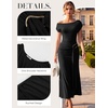 image:imageGRACE KARIN Womens 2026 Summer Wedding Guest Dresses Formal Cocktail One Shoulder Bodycon Dresses Elegant Ruched Maxi DressBlack