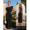 image:imageGRACE KARIN Womens 2026 Summer Wedding Guest Dresses Formal Cocktail One Shoulder Bodycon Dresses Elegant Ruched Maxi DressBlack