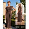 image:imageGRACE KARIN Womens 2026 Summer Wedding Guest Dresses Formal Cocktail One Shoulder Bodycon Dresses Elegant Ruched Maxi DressBrown