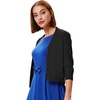 image:imageGRACE KARIN Womens 34 Sleeve Knit Cropped Cardigan Sweaters Lightweight Open Front Bolero Shrugs Sweater for DressBlack