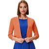 image:imageGRACE KARIN Womens 34 Sleeve Knit Cropped Cardigan Sweaters Lightweight Open Front Bolero Shrugs Sweater for DressBrightorange