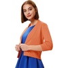 image:imageGRACE KARIN Womens 34 Sleeve Knit Cropped Cardigan Sweaters Lightweight Open Front Bolero Shrugs Sweater for DressBrightorange