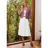 image:imageGRACE KARIN Womens 34 Sleeve Knit Cropped Cardigan Sweaters Lightweight Open Front Bolero Shrugs Sweater for DressDusty Rose