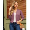 image:imageGRACE KARIN Womens 34 Sleeve Knit Cropped Cardigan Sweaters Lightweight Open Front Bolero Shrugs Sweater for DressDusty Rose