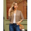 image:imageGRACE KARIN Womens 34 Sleeve Knit Cropped Cardigan Sweaters Lightweight Open Front Bolero Shrugs Sweater for DressKhaki