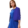 image:imageGRACE KARIN Womens 34 Sleeve Knit Cropped Cardigan Sweaters Lightweight Open Front Bolero Shrugs Sweater for DressSapphire Blue