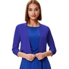 image:imageGRACE KARIN Womens 34 Sleeve Knit Cropped Cardigan Sweaters Lightweight Open Front Bolero Shrugs Sweater for DressSapphire Blue