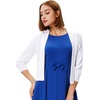 image:imageGRACE KARIN Womens 34 Sleeve Knit Cropped Cardigan Sweaters Lightweight Open Front Bolero Shrugs Sweater for DressWhite
