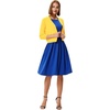 image:imageGRACE KARIN Womens 34 Sleeve Knit Cropped Cardigan Sweaters Lightweight Open Front Bolero Shrugs Sweater for DressYellow