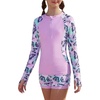image:imageGRACE KARIN Girls Rash Guard Swimsuit Long Sleeve Two Piece Bathing Suit UPF 50 Summer Swimwear Size 612YPurple Butterfly